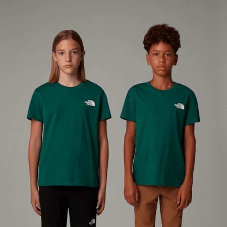 The North Face Simple Dome-t-shirt Voor Tieners Evergreen male