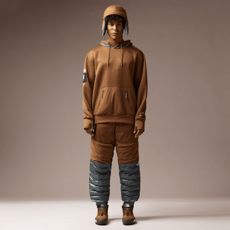 The North Face The North Face X Undercover Soukuu Dotknit Double-hoodie Sepia Brown-concrete Grey male