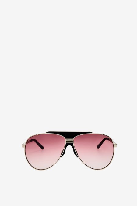 The Attico zonnebril Amelia ATTICO78C2SUN white gold/silver