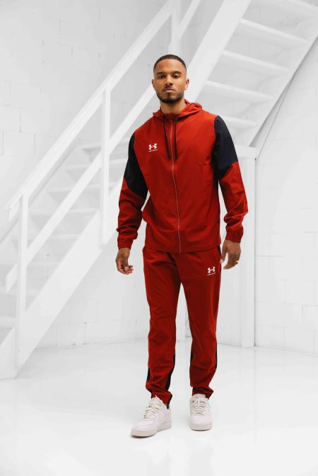 Under Armour Challenger Pro Trainingspak Heren Rood/Zwart - Maat XL - Kleur: RoodZwart | Soccerfanshop