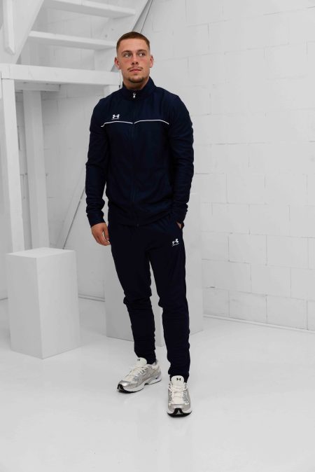 Under Armour Challenger Trainingspak Heren Donkerblauw - Maat XL - Kleur: DonkerblauwWit | Soccerfanshop