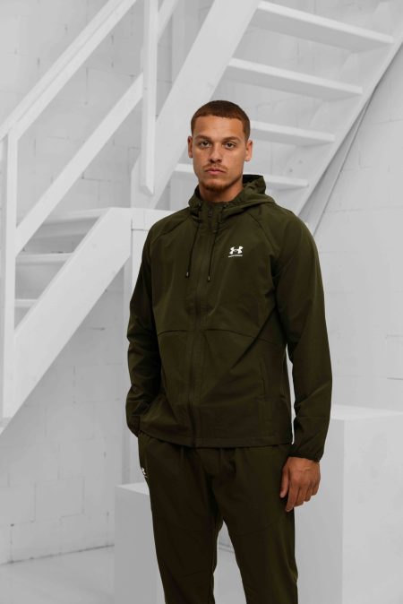 Under Armour Vibe Woven Jack Heren Donkergroen - Maat XXL - Kleur: Donkergroen | Soccerfanshop