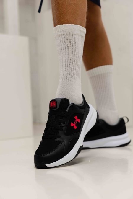 Under Armour Charged Edge Sneakers Heren Zwart/Rood - Maat 47.5 - Kleur: RoodZwart | Soccerfanshop
