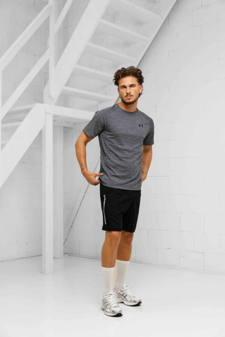 Under Armour Tech Textured Woven Zomerset Heren Grijs/Zwart - Maat XXL - Kleur: ZwartGrijs | Soccerfanshop