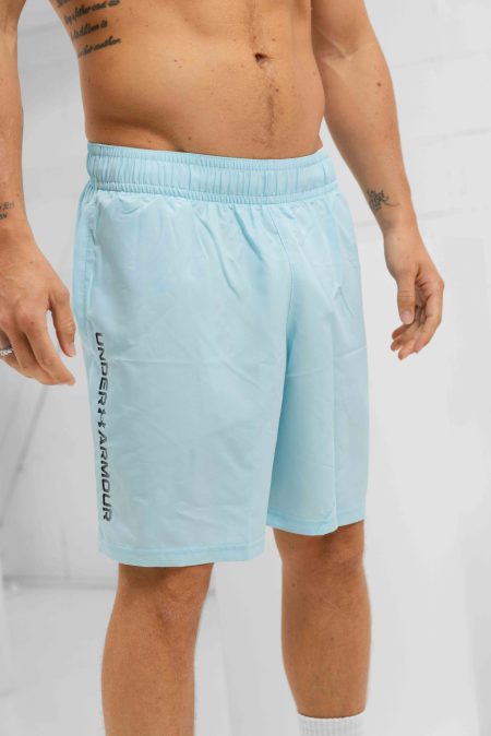 Under Armour Tech Woven Wordmark Korte Broek Heren Lichtblauw - Maat XL - Kleur: Lichtblauw | Soccerfanshop