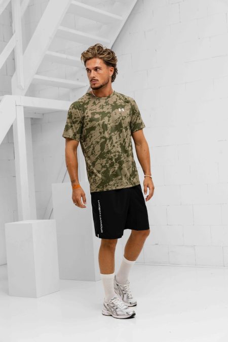 Under Armour Tech Woven Zomerset Heren Camo Groen /Zwart - Maat XS - Kleur: CamoDonkergroen | Soccerfanshop