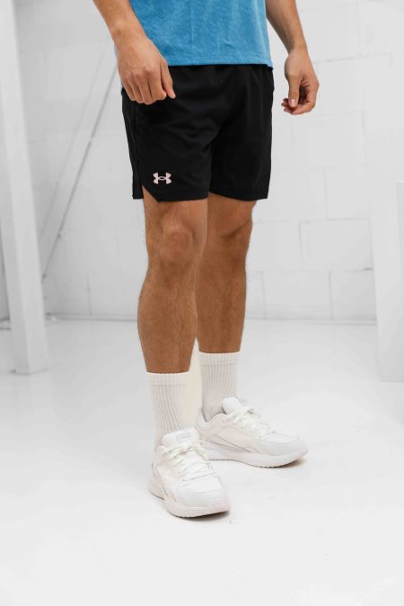 Under Armour Vanish Woven 15CM Korte Broek Heren Zwart/Lichtroze - Maat XXL - Kleur: ZwartRoze | Soccerfanshop