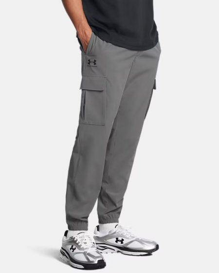 Under Armour Vibe Woven Cargo Trainingsbroek Heren Grijs - Maat L - Kleur: Grijs | Soccerfanshop