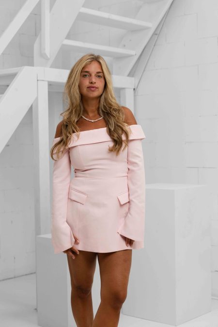 Unique The Label Emily Jurk Dames Roze - Maat L - Kleur: Roze | Soccerfanshop