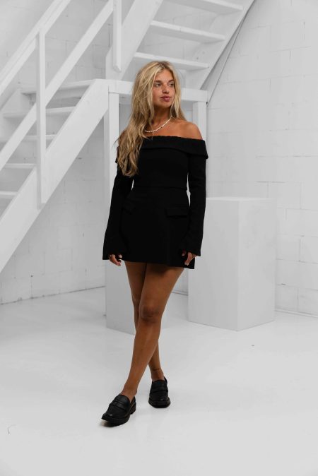 Unique The Label Emily Jurk Dames Zwart - Maat XL - Kleur: Zwart | Soccerfanshop