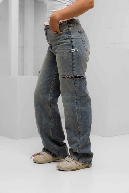 Unique The Label June Wide Leg Jeans Dames Blauw - Maat 42 - Kleur: Blauw | Soccerfanshop