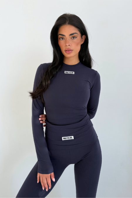 Unique The Label Nena Longsleeve Dames Donkerblauw - Maat S - Kleur: Donkerblauw | Soccerfanshop