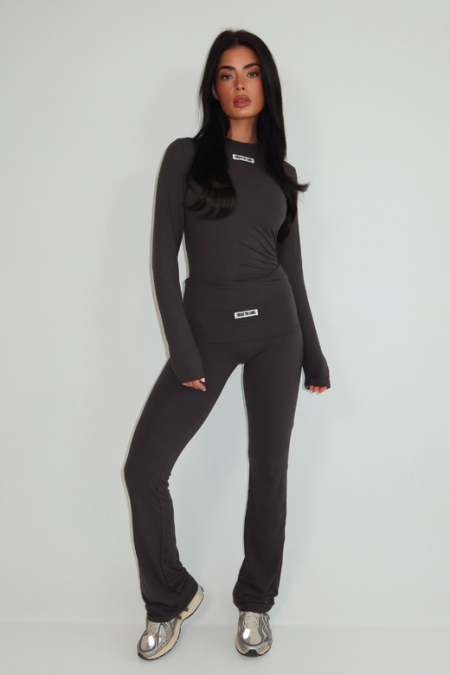 Unique The Label Nena Pants Dames Donkergrijs - Maat XL - Kleur: Bruin | Soccerfanshop