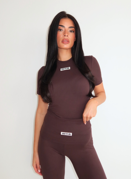 Unique The Label Nena Short Sleeve Dames Bruin - Maat XL - Kleur: Bruin | Soccerfanshop