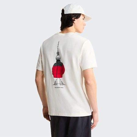 The North Face Uniseks Country Germany Relaxed T-shirt White Dune-tnf Red male