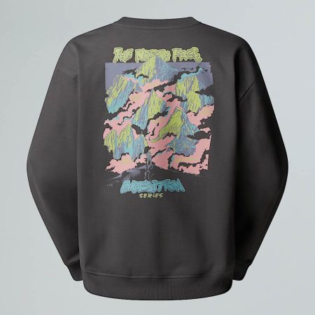 The North Face Uniseks Oversized Expedition Celebration-sweatshirt Anthracite Grey male