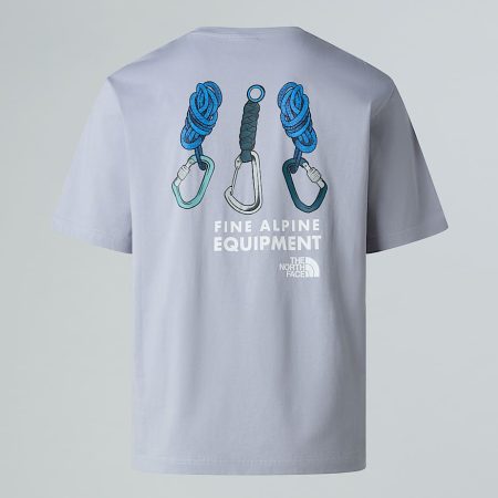 The North Face Uniseks Explore Gear Relaxed-t-shirt Blue Flax male