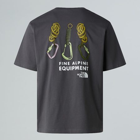 The North Face Uniseks Explore Gear Relaxed-t-shirt Anthracite Grey male