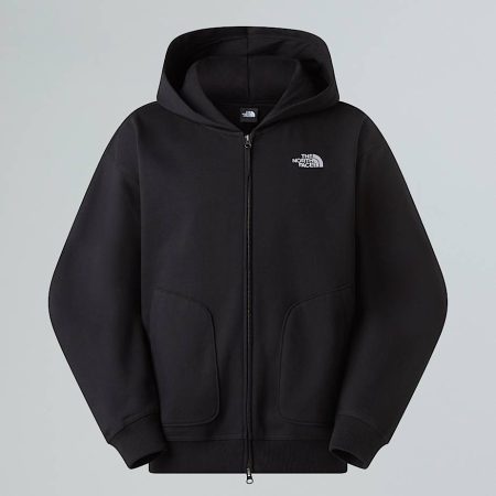 The North Face Uniseks Oversized-hoodie Met Volledige Rits Tnf Black male