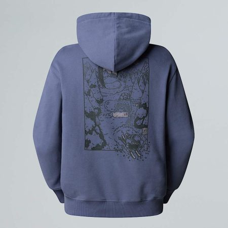 The North Face Uniseks Powder Days Relaxed Graphic-hoodie Twilight Galaxy male