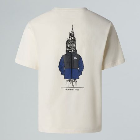 The North Face Uniseks Uk Relaxed-t-shirt White Dune male