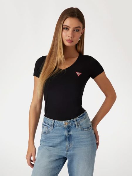 Stretch T-Shirt Met Klein Driehoeklogo