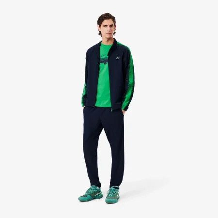 Lacoste Tennis x Daniil Medvedev Trainingspak Heren Donkerblauw/Groen - Maat XL - Kleur: DonkerblauwGroen | Soccerfanshop
