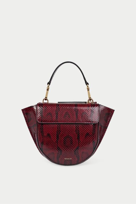 Wandler crossbody Hortensia Mini 000025-2056 bordeaux python