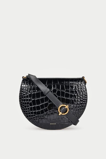 Wandler crossbody Kate Saddle 000160-3251 black croco
