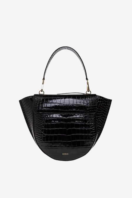 Wandler crossbody Hortensia Medium 000021-3251 black croco