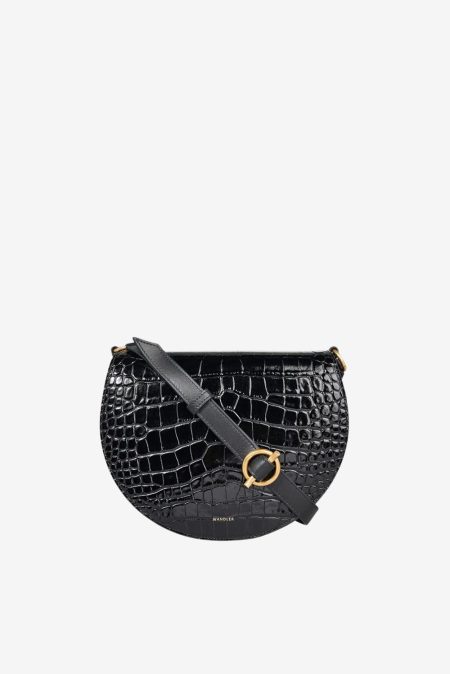 Wandler crossbody Kate Saddle 000160-3251 black croco