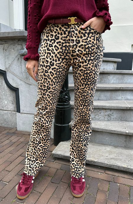 Wide Leg Jeans Leopard Stretch FMH