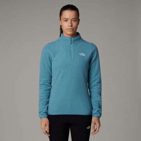 The North Face 100 Glacier-fleece Met Kwartrits Voor Dames Algae Blue female