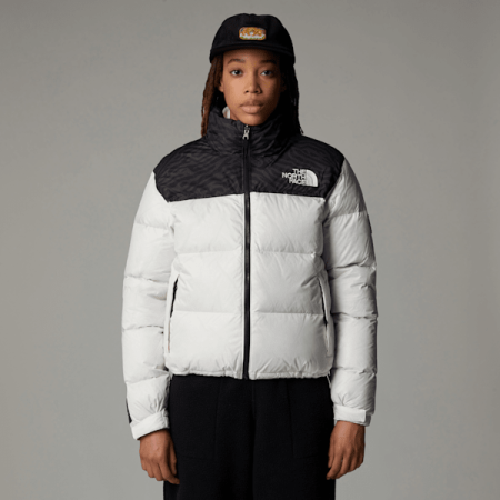 The North Face 1996 Retro Nuptse-jas Voor Dames White Dune-tnf Black Tnf Tiger Stripe Print female