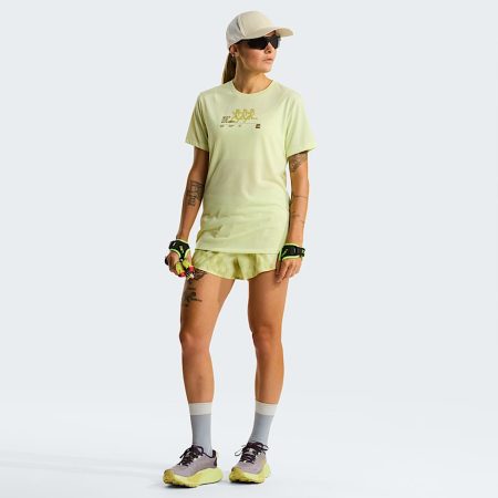 The North Face Bitmap Silhouet Graphic T-shirt Voor Dames Lemon Mist female