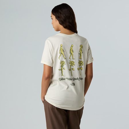 The North Face Connect Relaxed-t-shirt Met Print Voor Dames White Dune female