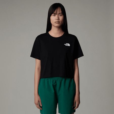 The North Face Cropped Simple Dome-t-shirt Voor Dames Tnf Black female