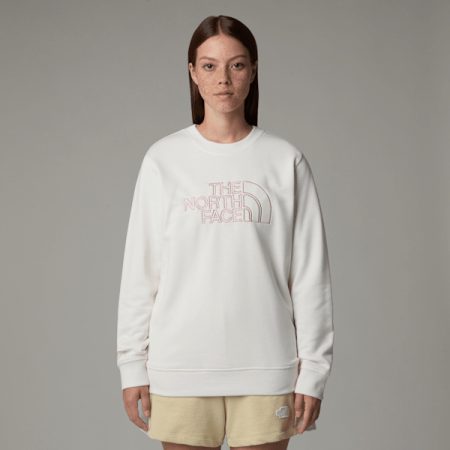 The North Face Drew Peak Light-sweatshirt Voor Dames White Dune-metal Pink female