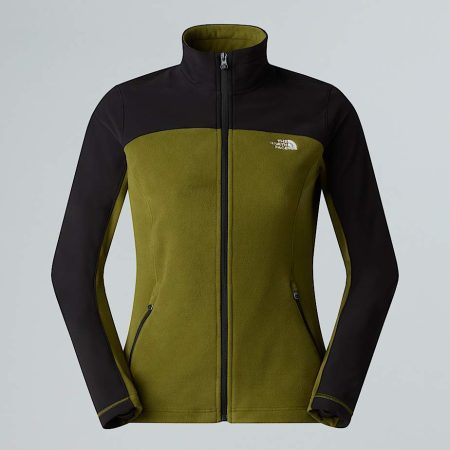 The North Face Emilia Delta Fleece-jas Voor Dames Forest Olive-tnf Black female