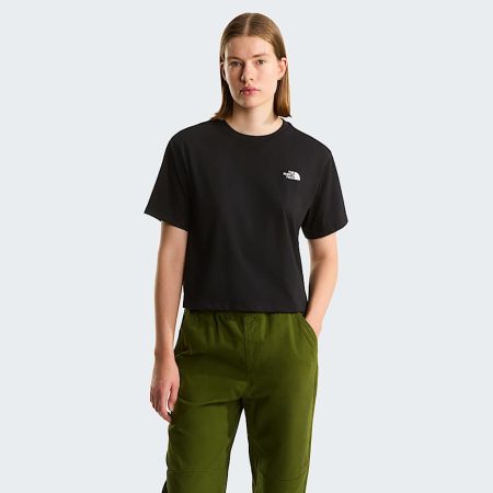 The North Face Evolution Simple Dome Cropped Relaxed T-shirt Voor Dames Tnf Black female