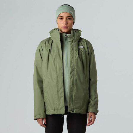 The North Face Evolve Ii Triclimate®-3-in-1-jas Voor Dames Bark Mist-slate Moss female