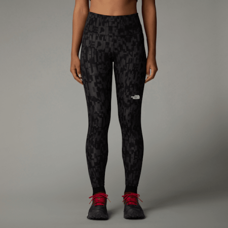 The North Face Flex 7/8-legging Met Hoge Taille En Print Voor Dames Asphalt Grey Patchwork Print female