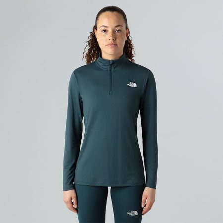The North Face Slanke Flex-top Met Kwartrits En Lange Mouwen Voor Dames Deep Cypress female