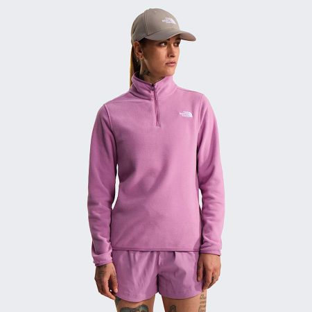 The North Face Glacier-fleece Met Kwartrits Voor Dames Hushed Lavender female