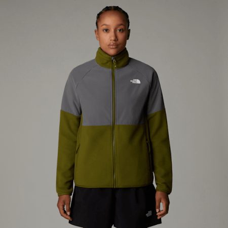 The North Face Zware Glacier-fleece Met Volledige Rits Voor Dames Forest Olive-smoked Pearl female