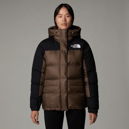 The North Face Himalayan-donsparka Voor Dames Smokey Brown-tnf Black female