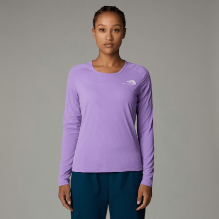 The North Face Kikash-t-shirt Met Lange Mouwen Voor Dames Purple Granite female