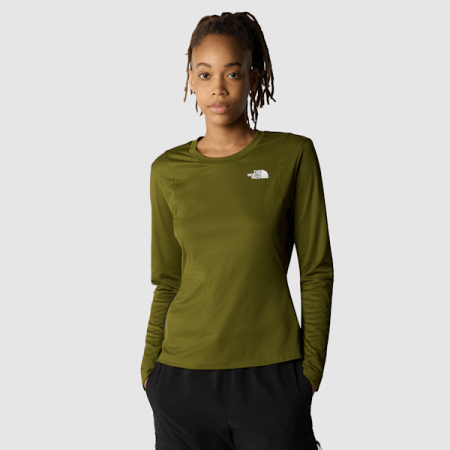 The North Face Inpakbaar Lightrange™-t-shirt Met Lange Mouwen Voor Dames Forest Olive female