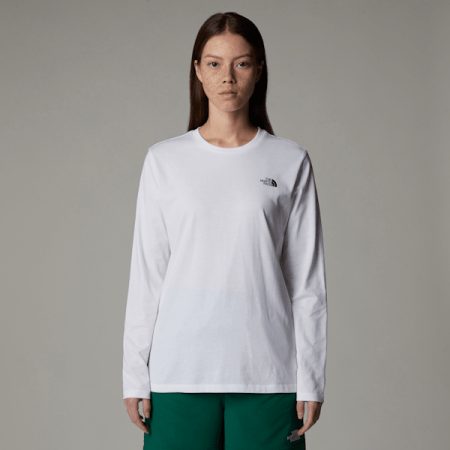 The North Face Simple Dome-t-shirt Met Lange Mouwen Voor Dames Tnf White female