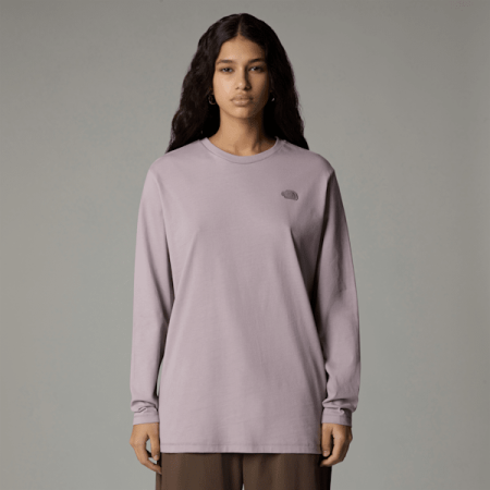 The North Face Natural Dye-t-shirt Met Lange Mouwen Voor Dames Purple Chalk Natural Dye female